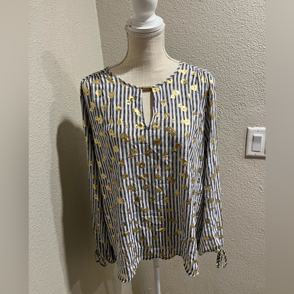 Michael Kors - gold and blue top
